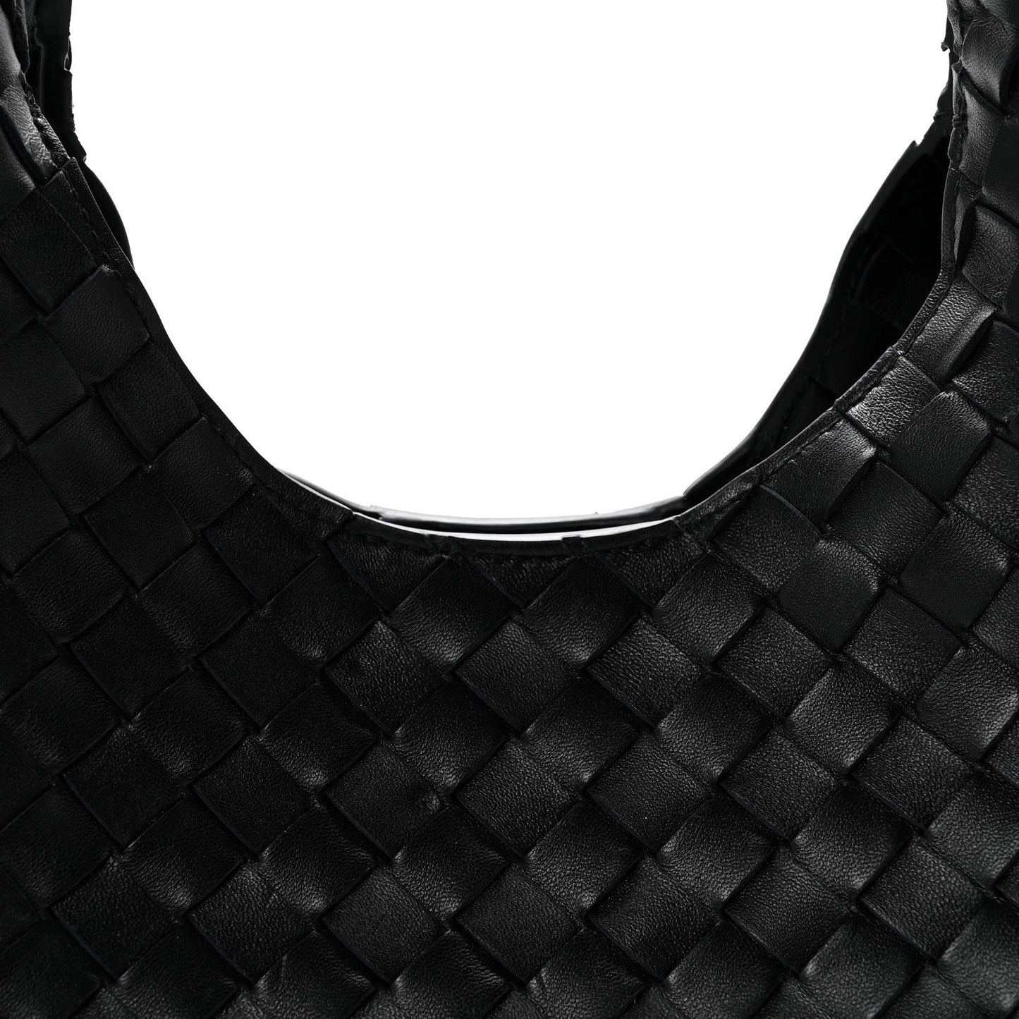 Nappa Intrecciato Small Campana Shoulder Bag Black