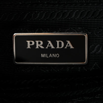 Tessuto Nylon Saffiano Flat Messenger Bag Black
