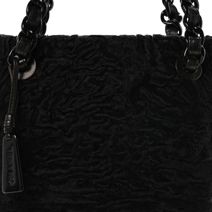 Persian Lamb Fur Tote Black