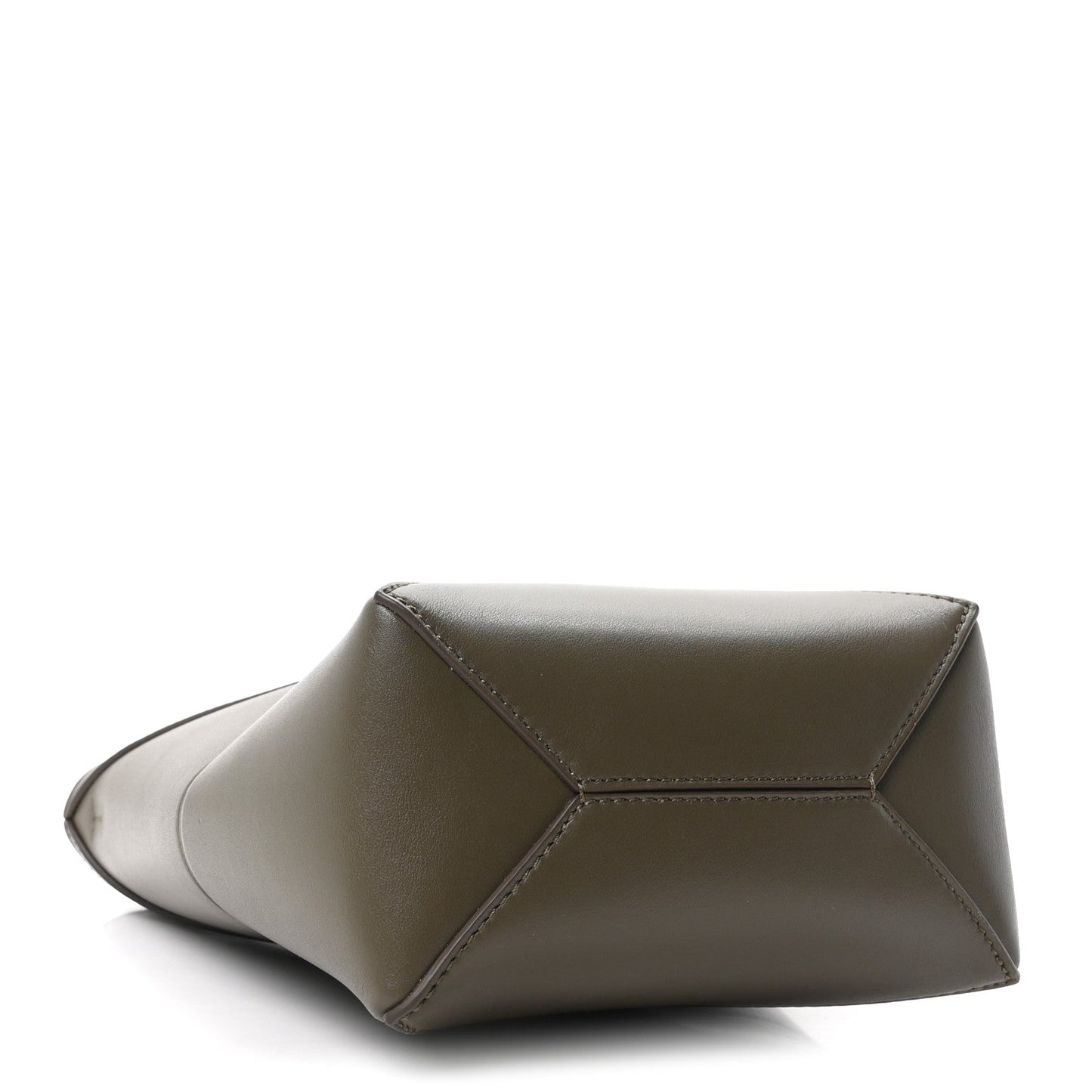 Shiny Calfskin Mini Puzzle Fold Tote Dark Khaki