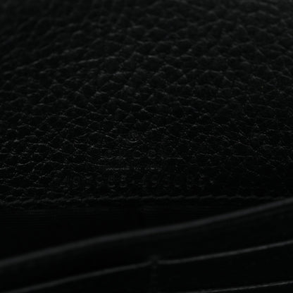 Calfskin Mini GG Marmont Chain Wallet Black