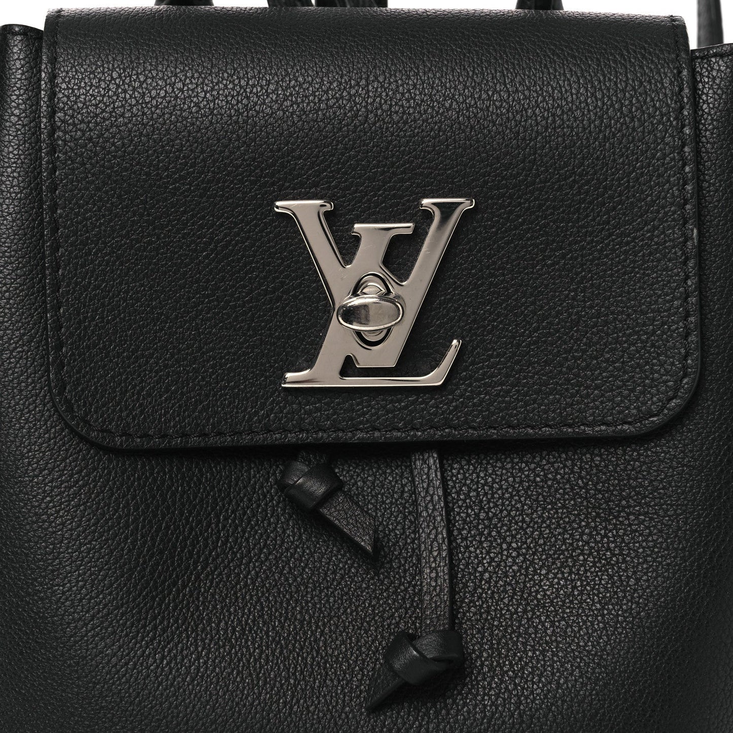 Calfskin Lockme Mini Backpack Black