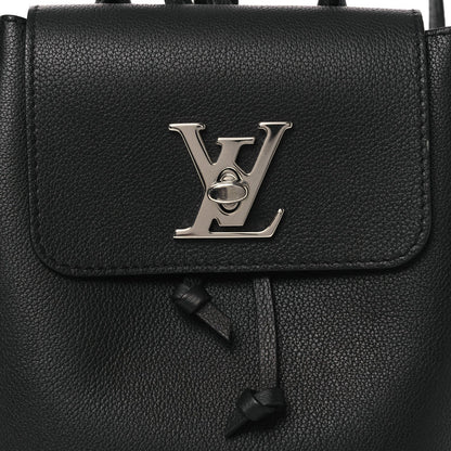 Calfskin Lockme Mini Backpack Black