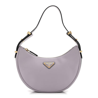 Soft Calfskin Arque Shoulder Bag Glicine
