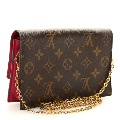 Monogram Flore Chain Wallet Fuchsia