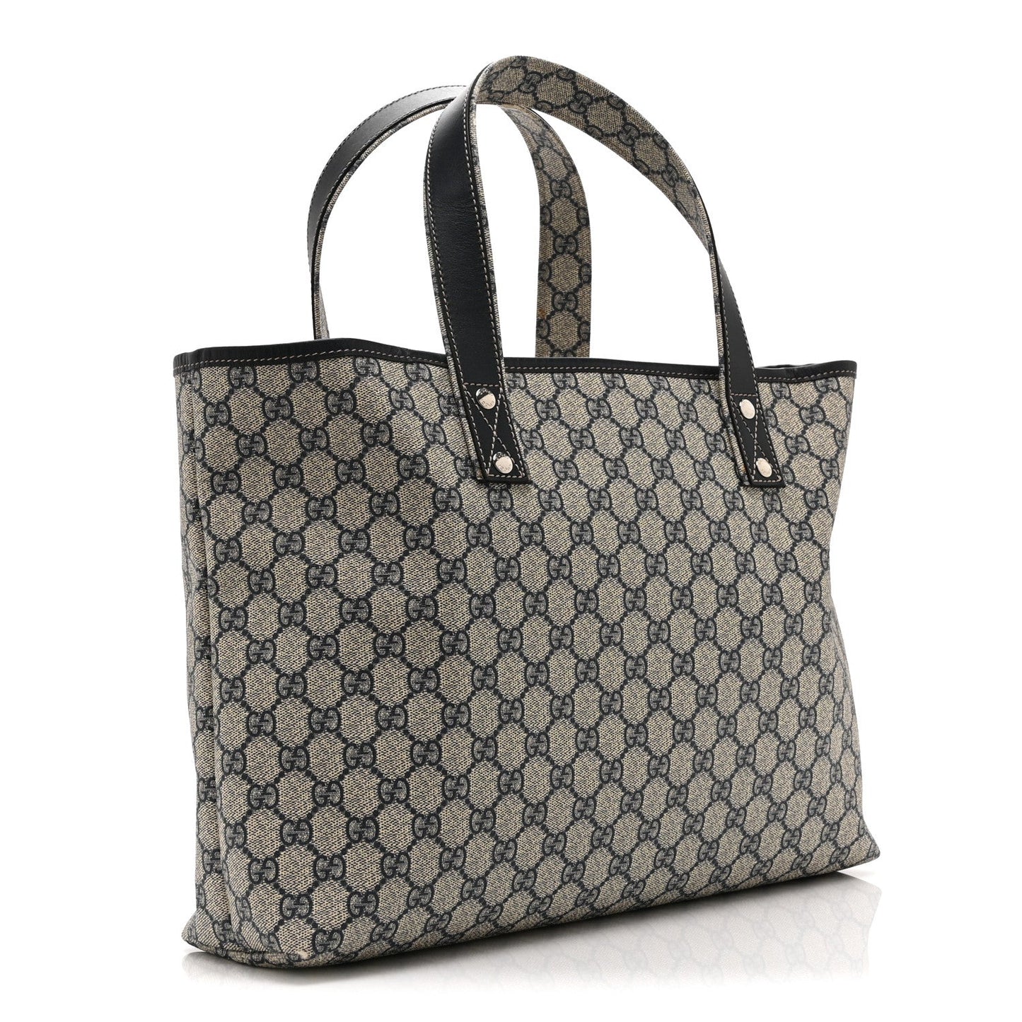 GG Plus Monogram Medium Signature Web Loop Tote Navy