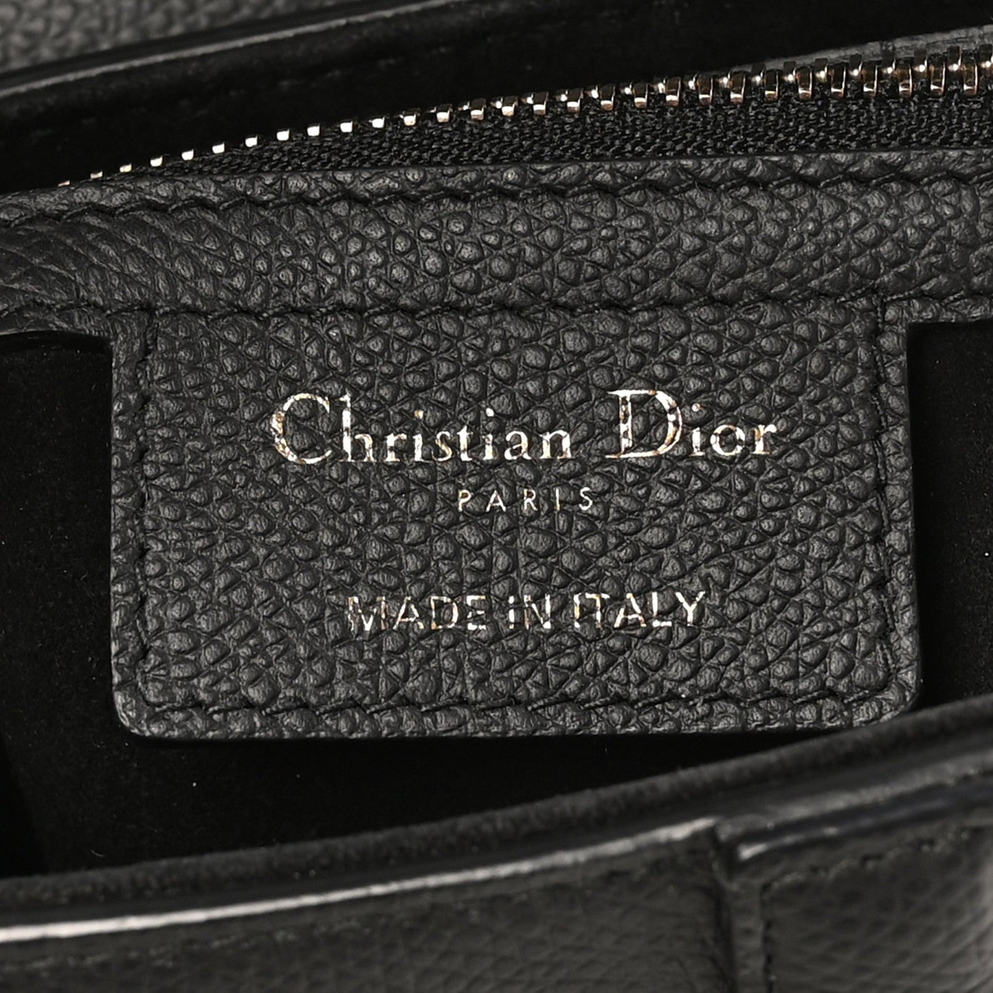 Grained Calfskin Saddle Bag Black
