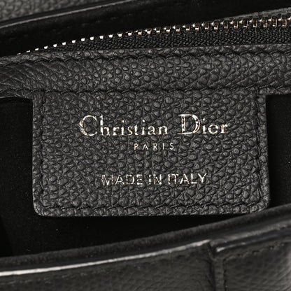 Grained Calfskin Saddle Bag Black