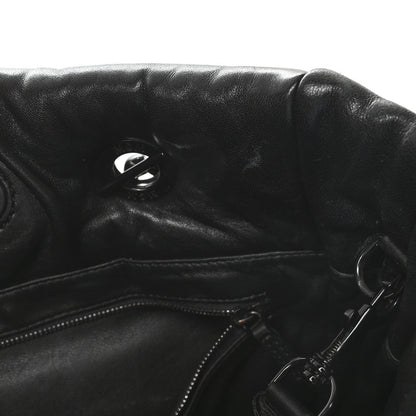 Nappa Cloud Quilted Travia Medium Tote Black