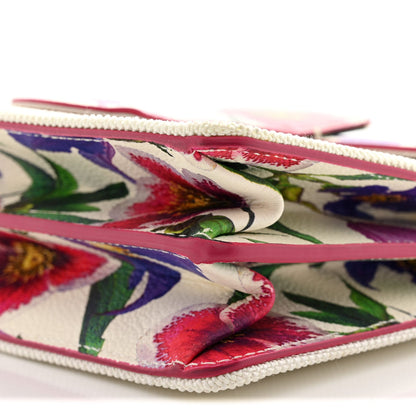 Canvas Calfskin Thalia Crossbody Bag White Multicolor