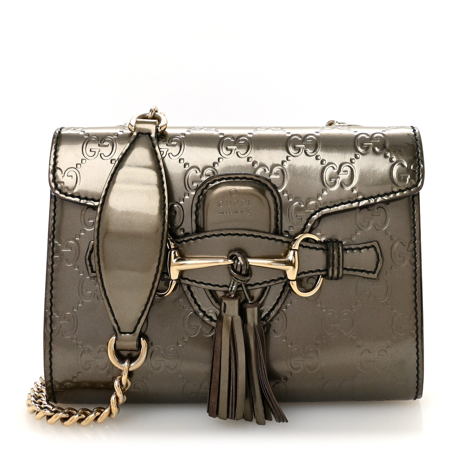 Shine Guccissima Mini Emily Chain Shoulder Bag Sasso