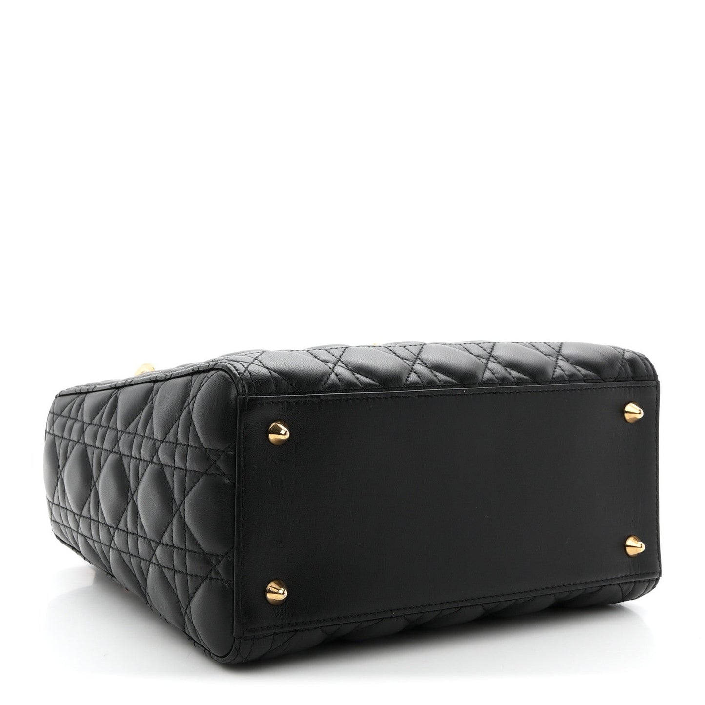 Lambskin Cannage Medium Lady Dior Black