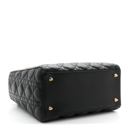 Lambskin Cannage Medium Lady Dior Black