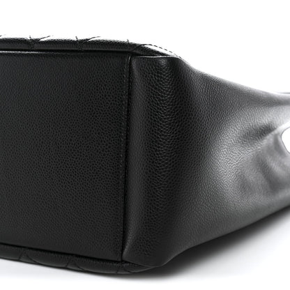 Caviar Quilted Grand Shopping Tote GST Black