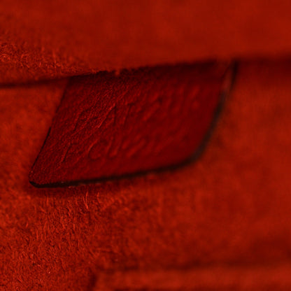 Drummed Calfskin Nano Luggage Merlot