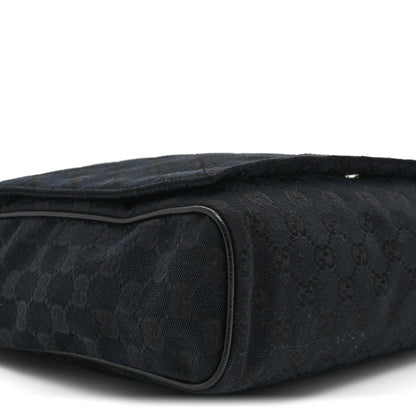 Monogram Small Flap Messenger Bag Black