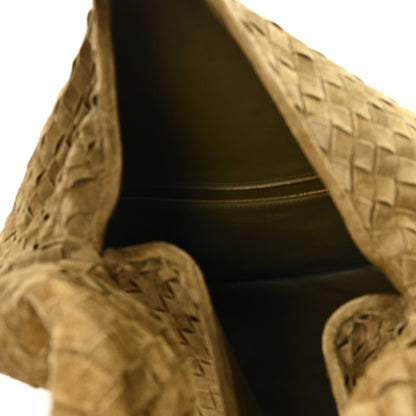 Suede Intrecciato Large Hop Mud