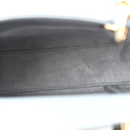 Patent Cannage Mini Lady Dior Grey Stone