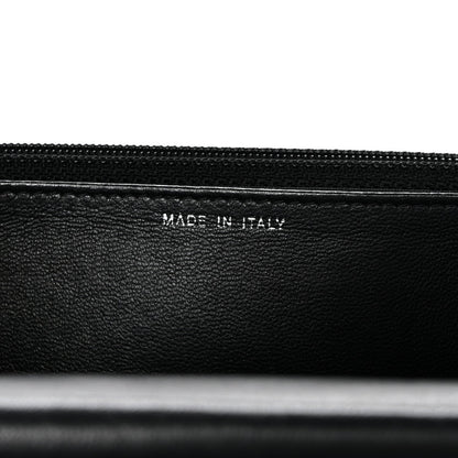 Lambskin Quilted Boy Wallet On Chain WOC Black