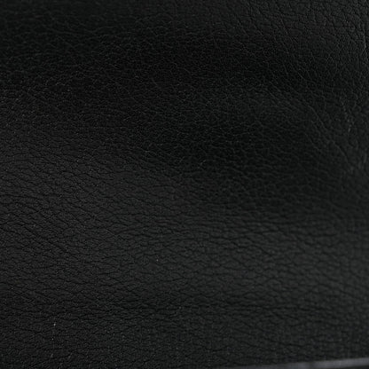 Sheepskin Matelasse Chevron Monogram Medium College Bag Black