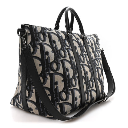 Maxi Oblique Jacquard Weekender 40 Beige Black