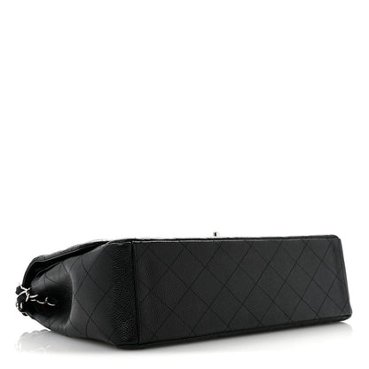 Caviar Quilted Maxi Double Flap Black