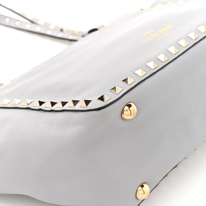 Vitello Small Rockstud Tote Grey