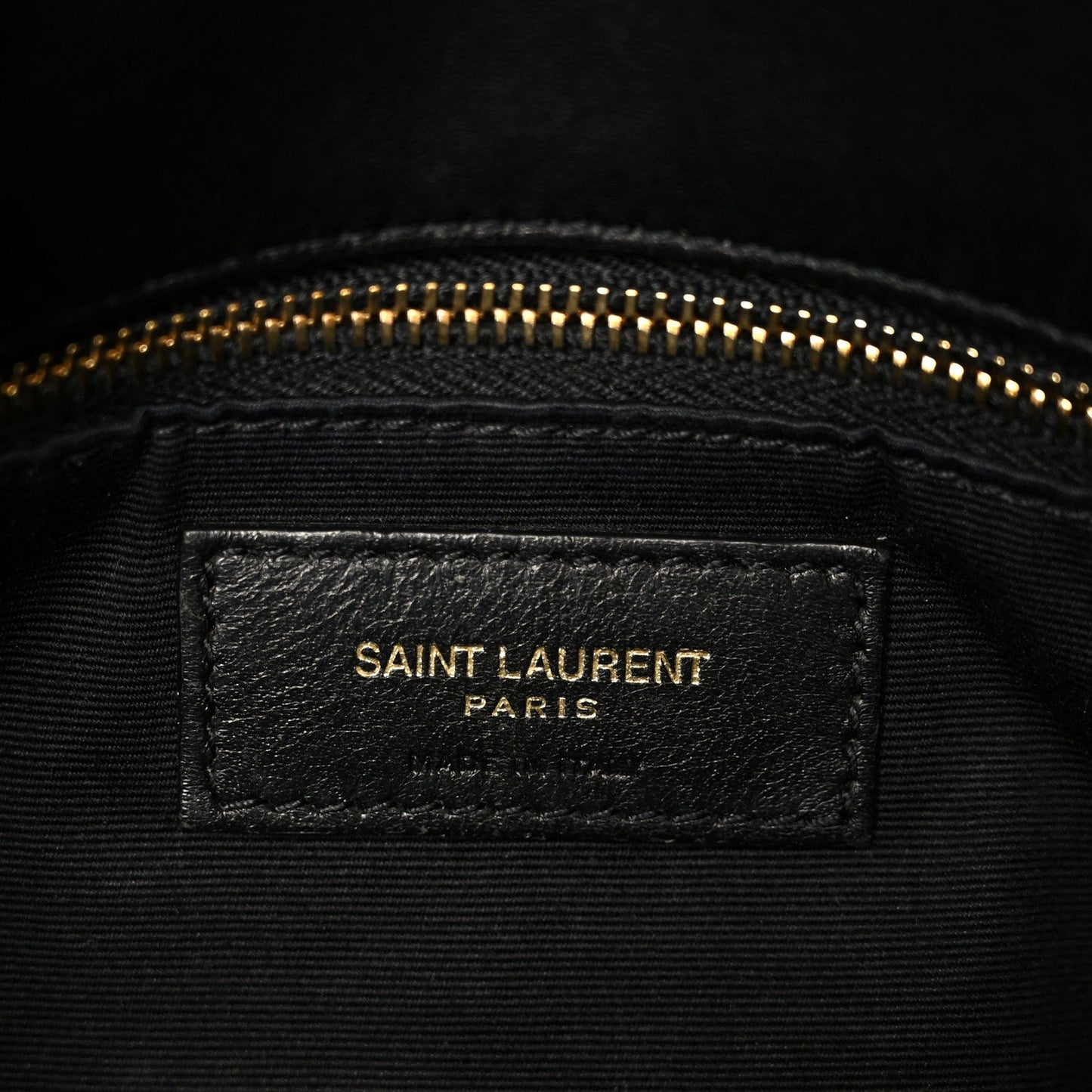 Lambskin Quilted Small Loulou Puffer Monogram Chain Satchel Black