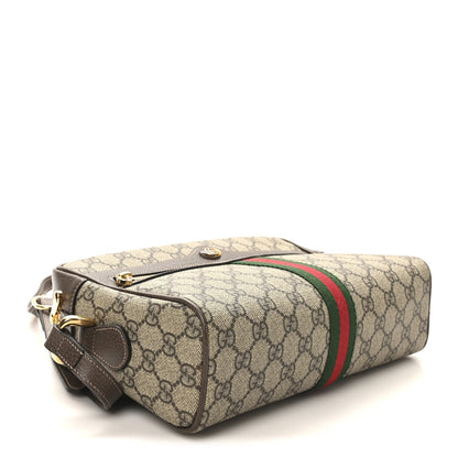 GG Supreme Monogram Web Small Ophidia Shoulder Bag Brown