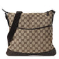 Monogram Calfskin Perforated Medium Flat Messenger Bag Dark Brown