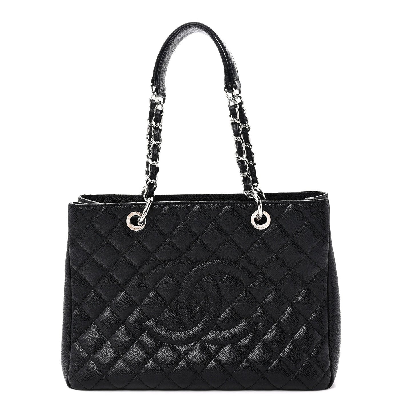 Caviar Quilted Grand Shopping Tote GST Black