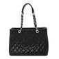 Caviar Quilted Grand Shopping Tote GST Black