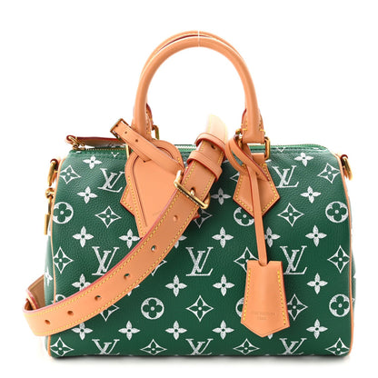 Calfskin Monogram Speedy P9 Bandouliere 25 Green