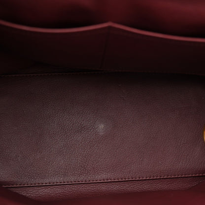 Ostrich Lizard Majestueux Tote MM Bordeaux