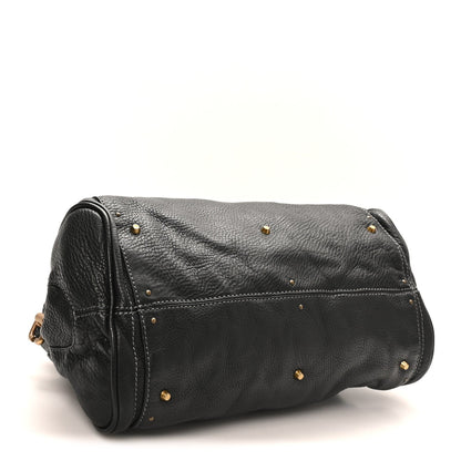 Calfskin Medium Paddington Satchel Black