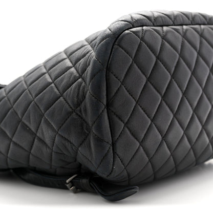 Calfskin Quilted Small Urban Spirit Backpack Black