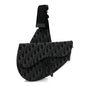 Oblique Mens Saddle Bag Black Blue