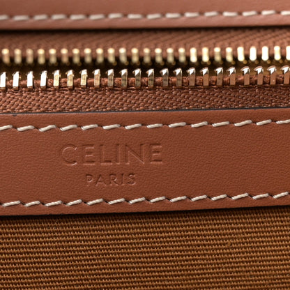 Triomphe Canvas Calfskin Medium Cabas Bag Tan