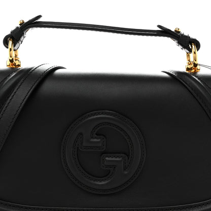Arabella Calfskin Medium Blondie Top Handle Bag  Black