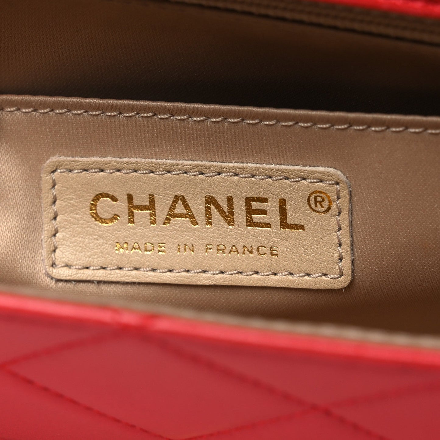 Lambskin Quilted Large Golden Class Flap Red