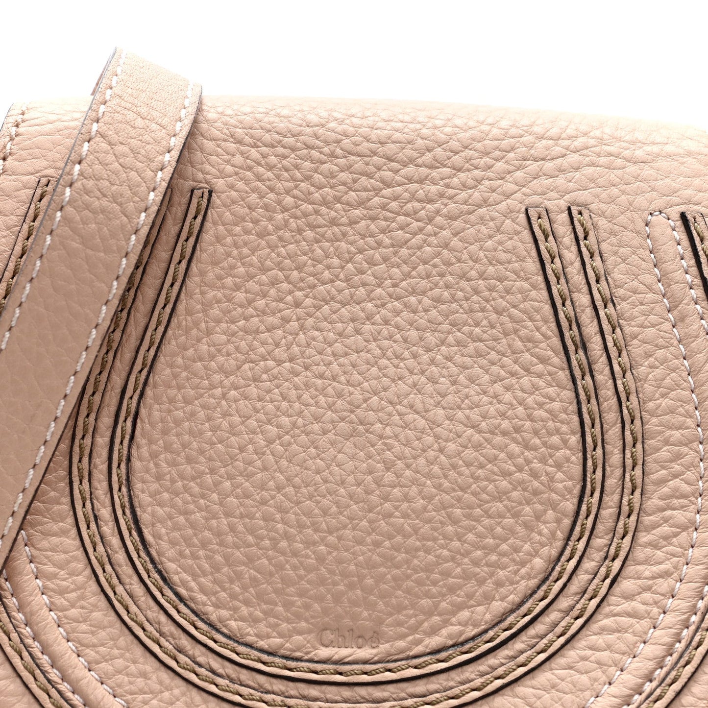 Calfskin Mini Marcie Round Crossbody Bag Blush Nude