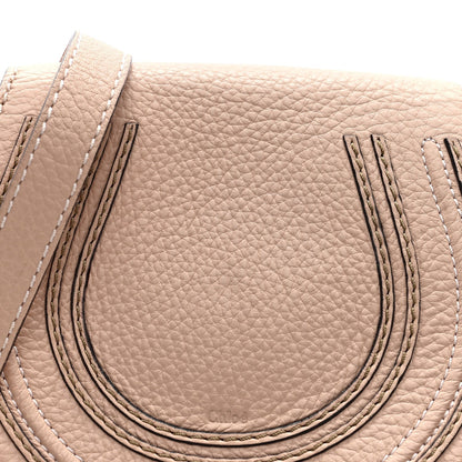 Calfskin Mini Marcie Round Crossbody Bag Blush Nude