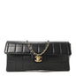Lambskin East West Chocolate Bar Flap Black
