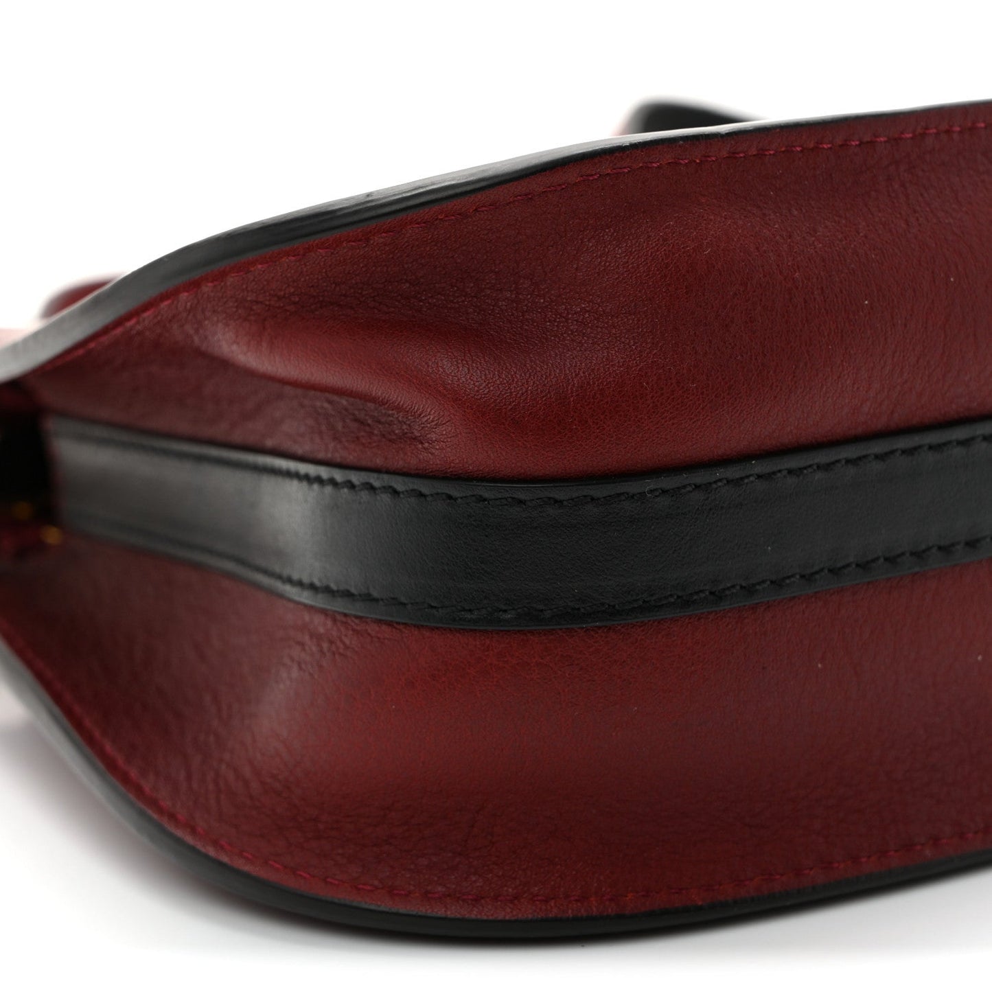 Grained Calfskin Nano Hayley Hobo Sienna Red