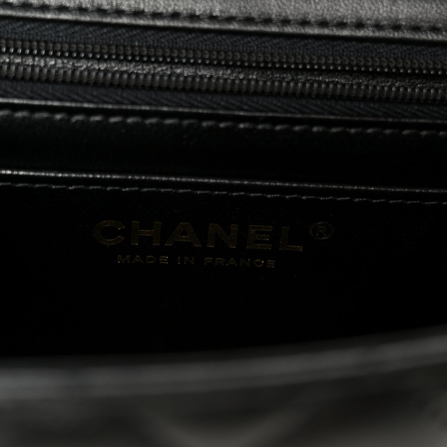 Lambskin Quilted Mini Rectangular Flap Black