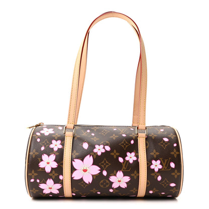 LV X TM Monogram Cherry Blossom Papillon Sakura Brown