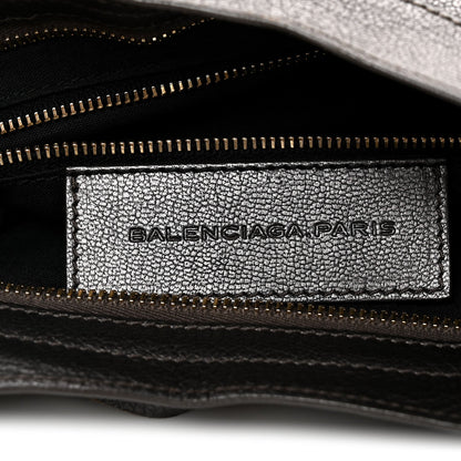 Pearlescent Goatskin Classic Gold Hardware City Bronze