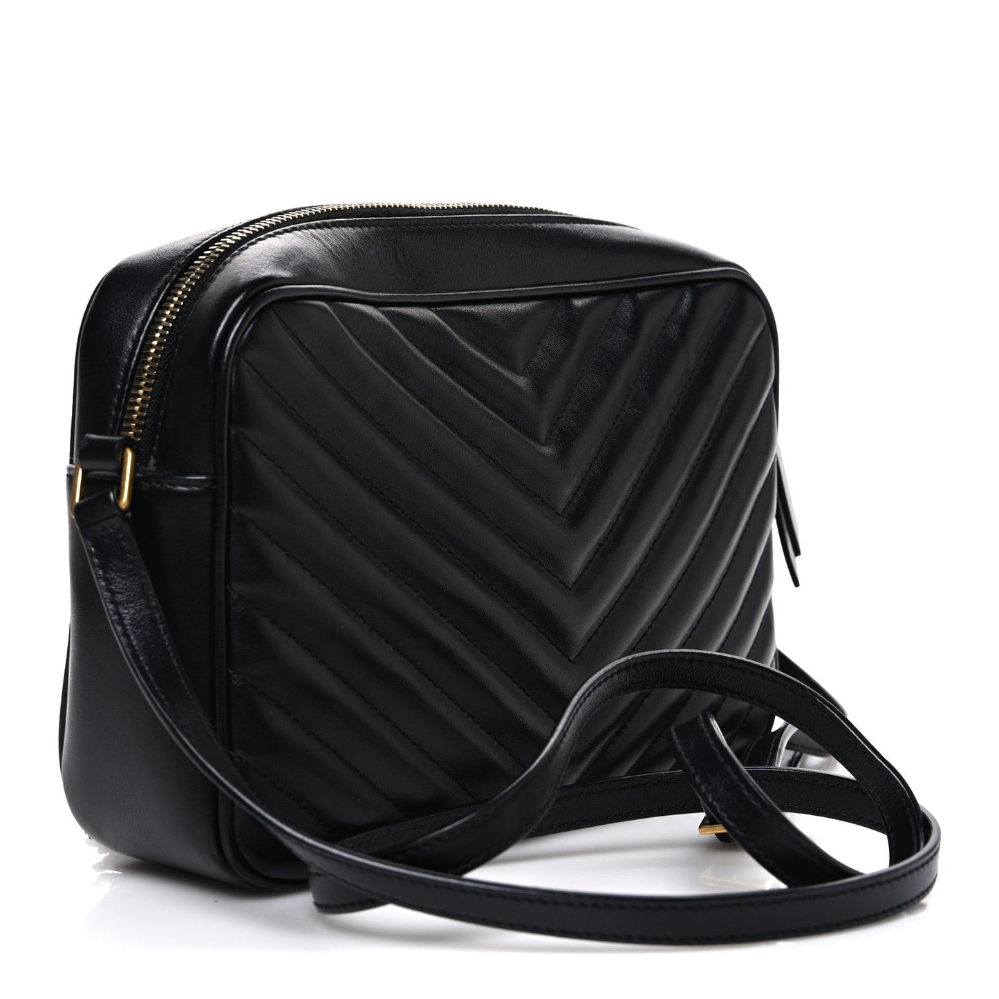 Calfskin Matelasse Monogram Lou Camera Bag Black