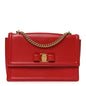 Printed Calfskin Ginny Shoulder Bag Red
