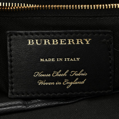 Grainy Calfskin House Check Small Canterbury Black